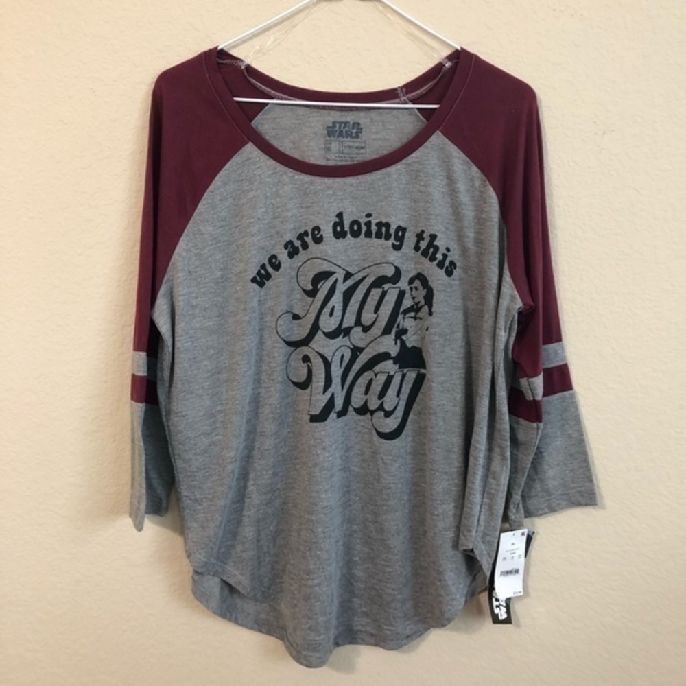 Star Wars We’re Doing This My Way Raglan Top NWT